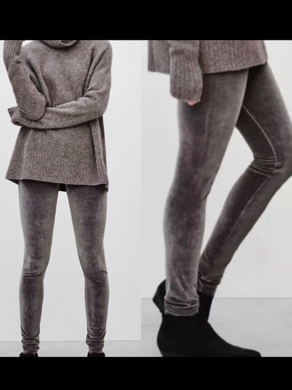 Aritzia Wilfred Free Velvet High Rise Leggings